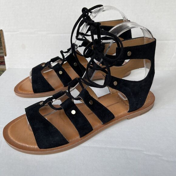 DV Dolce Vita Women’s Boho Gladiator Sandals Size 7 Black Suede WORN ONCE - Picture 6 of 12